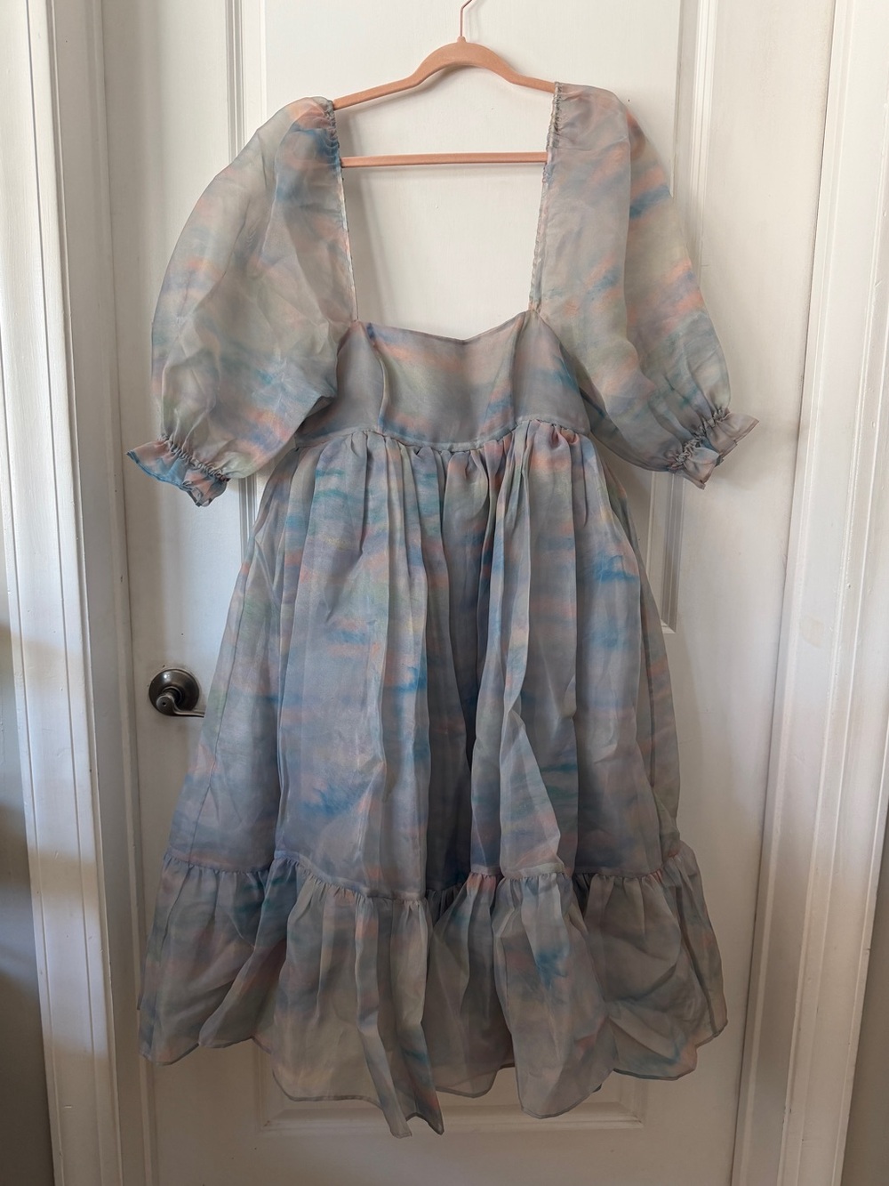 Selkie Renoir Sky French Puff Dress